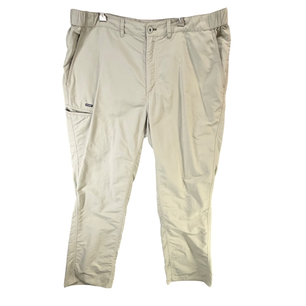 Patagonia Guidewater II Hiking Pants Mens XXL Beige Nylon Outdoor Travel UPF 50+
